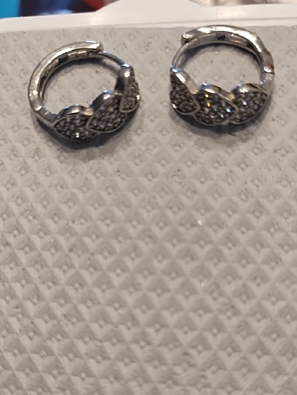 Silver Crystal Pavé Hoop Earrings - Women Jewelry